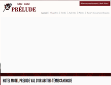 Tablet Screenshot of motelprelude.ca